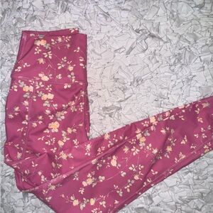 LoveShackFancy Pink Floral Leggings